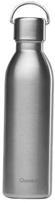 Qwetch - Botella Agua Acero Inoxidable 600ml Active | Botella Térmica Reutilizable con Asa - 24h Frío / 12h Calor - Botella Isotérmica Compacta sin BPA y Hermética