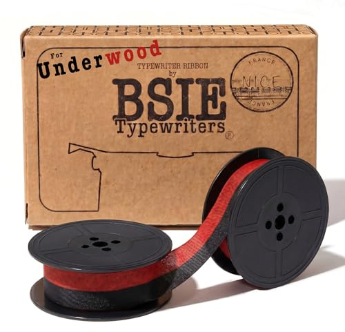 BSIE Färgband för Underwood-Skrivmaskin – Svart/Röd – Passar Vintage-Skrivmaskiner – GR9 – Testat i Nizza, Frankrike