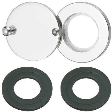 PATIKIL 5/8 Peephole Cover,Rotating Door Viewer Peephole Privacy Cover with Self-Adhesive Tool for Home Security Apartment Hotel,Bright Chrome
