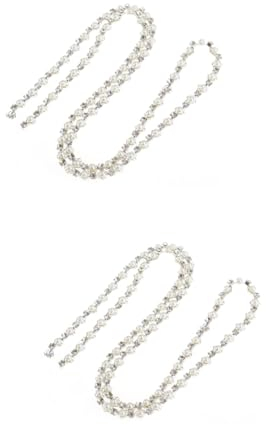 NUOBESTY 2pièces Chaîne De Perles Et Strass Pour Couture Accessoire Mode Pour Chaussures Et Chapeaux