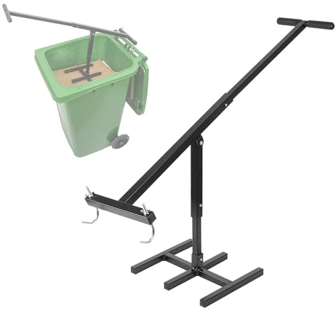 TIEXITOR Manual Trash Compactor - Hand-held Garbage Compressor for Trash and Recycling Bin, 120L-660L Wheelie Bins Compactor for Home Kitchen Restaurant
