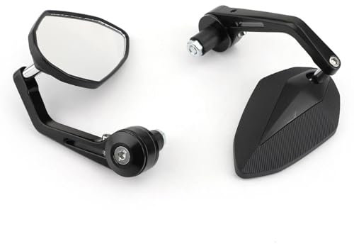 HYRHEV Für CBR650R Für MT07 MT09 R6 Motorradzubehör Schwarz Sportbike 7/8 Lenkerendenspiegel CNC Aluminium Motorrad Rückspiegel