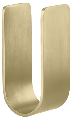 Zone Denmark Ume Wandhaken zum Schrauben - Dezenter Handtuchhaken, Kleiderhaken oder Haken für Badaccessoires - Inkl. Schrauben und Dübel - 3,5 x 3,4 x 8 cm - 1 Stück - Messing