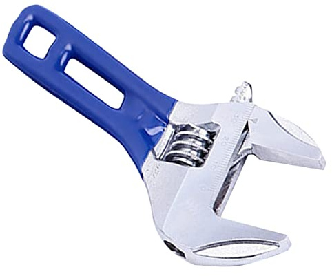 SOPOTUTU Llave Inglesa Ajustable De Acero Acero Duradero Boca Ancha Mango Corto Llave De Drenaje Multipropósito Para Fontanería y Mantenimiento Pequeña 6 Pulgadas Uso Doméstico y Profesional