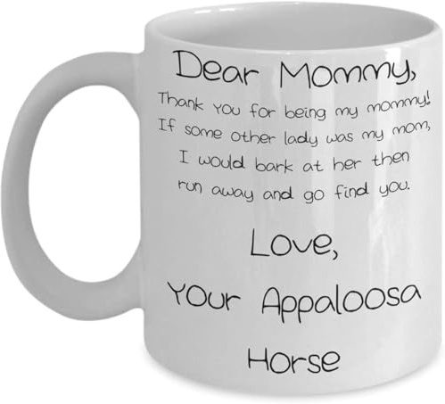 Porslinsmugg Appaloosa-häst värmebeständig kaffemugg rolig porslinsmugg för kvinnor mocka årsdag