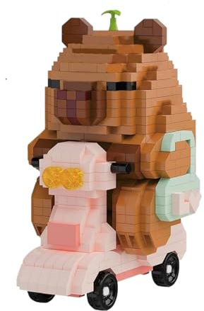 WALDSEELE Capybara Bauspielzeug,Micro Building Mini Bausteine Set,Capybara Bausteine Klemmbausteine Set,DIY Micro Building Blocks Animal Set als Geschenk für Erwachsene Party Geschenke 659pcs