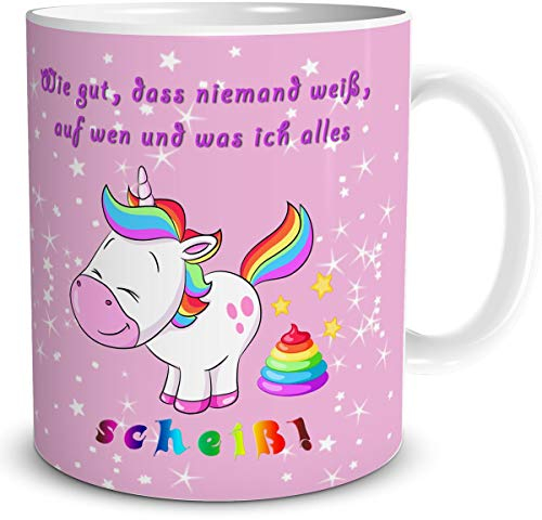 TRIOSK Tasse Einhorn mit Spruch lustig Wie Gut Geschenk Spaßtasse für Frauen Kinder Mädchen Einhornliebhaber Unicorn Regenbogen Rosa Bunt