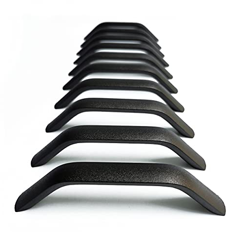 Qrity 10 Stück Moderne Schrankgriffe, 192 mm Lochmitte, Möbelgriff Massives Aluminium, Griffe mit Schrauben für Möbeldekoration