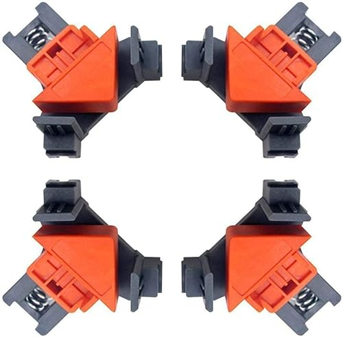 YUET 4 Stück WinkeI Klemme Rechtwinkel Gehrungszwinge Winkelspanner Eckzwinge Winkelzwinge, Multifunktions-Winkelklemme für Bilderrahmen, Holzarbeiten, Ingenieurarbeiten