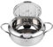 Fritteuse, Edelstahl-Tempura-Fritteuse Japanische Fritteuse Frittiertopf mit Brattopfdeckel Ölfilter und Thermometer für Gasherd, Induktionsherde, Elektroherd(L 24 cm)
