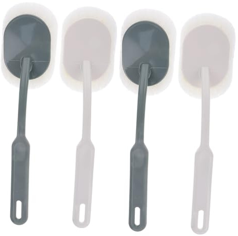 4 Pièces Brosse De Nettoyage Toilettes Murales Brosse à Récurer Les Toilettes De WC Salle De Bain Plastique De Bain Longue Poignée à Récurer