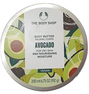 Humidex The Body Shop Avocado-Körperbutter für trockene Haut, schützt und nährt die Haut, 96 Stunden Feuchtigkeit, vegan, perfekt für trockene Haut
