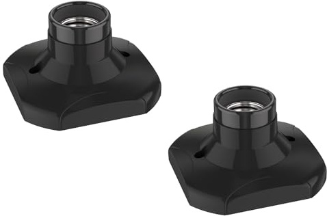 ledscom.de 2x Deckenleuchte/Lampenfassung ELEKTRA, schwarz, 1x E27 max. 60W