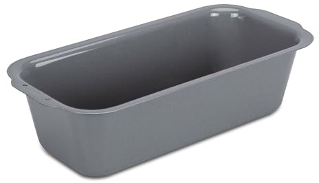 Städter we love baking silberne Brot-Back-Kastenform 16x11,5 cm - Höhe 7cm - aus Metall emailliert - Füllmenge 1700 ml - extrem hitzebeständig bis 300 Grad