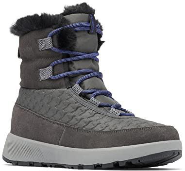 Columbia Women's Slopeside Peak Luxe Hiking Shoe, Shark/Clematis Blue, 5 UK