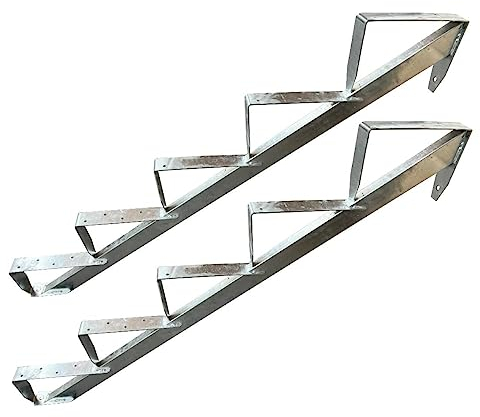 Treppenholm - Scale, in legno, zincato, 2-6 gradini (5 livelli)