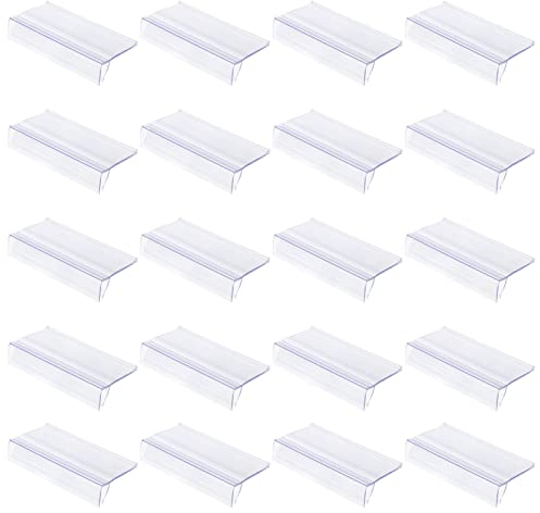 STOBOK 30 StüCk Transparente Etikettenhalter Aus Kunststoff, Preisschildhalter FüR Glasregale, Supermarkt-Preisschilder Und Produktanzeigen, 8X4Cm, FüR Einzelhandel Und Lager