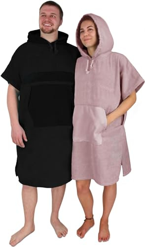 normani Unisex Badeponcho für Erwachsene | Handtuch-Poncho | Umzieh-Hilfe - Strand-Bademantel für Damen undund Herren aus 100% Baumwolle