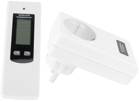 BESTonZON Thermostat sans Fil Intelligent Programmable pour Maison Contrôleur de Température avec Prise EU Plug and Play Mode Chauffage et Refroidissement Utilisation à Domicile Bureau Spa et Bar