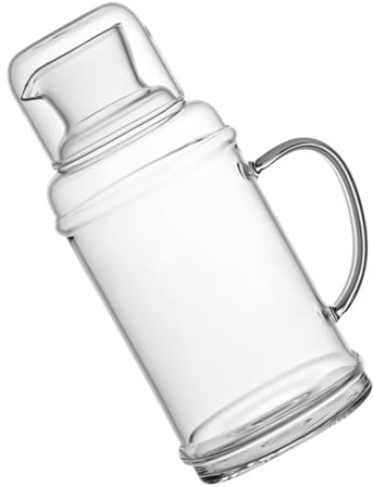 Cabilock 1 Pc Bouteille D'eau Froide Verres à Boire En Cristal Cruche En Verre Théière à Eau Pichet D'eau De Bureau Bouteilles D'eau Tasses De Capacité Un Verre Bouilloire