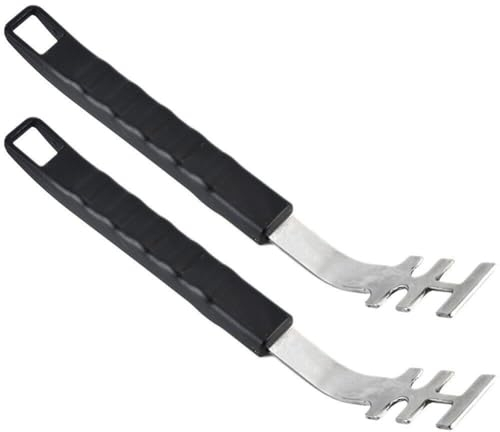 Casiler Lève-Grille De Gril De 2 Pièces, Accessoires De Gril De Lève-Grille De Cuisson Anti-brûlure pour Déplacer Les Accessoires De Barbecue De Grille Chaude