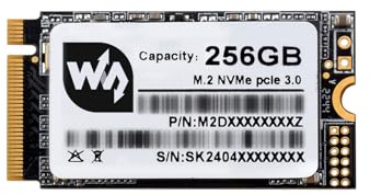Waveshare SK M2 NVME 2242 256GB Solid State Drive, 3D TLC Flash Memory, High-Speed Reading/Writing Compatible with Windows/Raspberry Pi OS/Centos/Ubuntu/Linux,for Laptop/Desktop/All-in-one Machine...