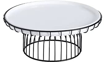 Alzata per Torta Piatto torta in ceramica Coperchio in vetro Degustazione con coperchio Vassoio for dolciumi Tavolo da dessert Espositore Bicchiere di carta Pane for pasticceria Alzata per Dolci(A,S)