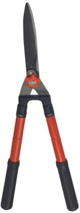 Recalma Teleskop Heckenschere 65-85 cm - Hochwertige Groß Gartenschere mit Stahlklingen, Kombi Astschere und Strauchschere, Manuell, Rasenschere Hand, Rot/Schwarz