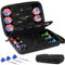 YANGUN Darttasche 12 Darts, Dart Tasche, Dartcase, Dart Koffer, Harte Eva Tragbar Und Langlebig, Eingebaute Speicher Rohre Und Taschen Für Dart Spitzen, Flights, Schäfte Und Mehr Dart Zubehör