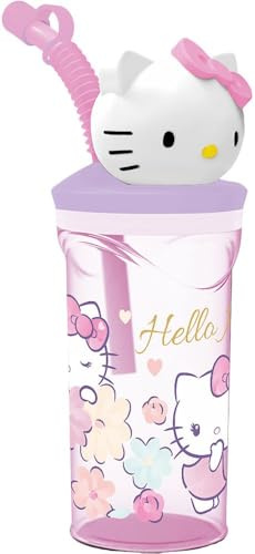 Tataway Gobelet 3D Hello Kitty 360 ml, coloré, amusant et sûr, avec effet tridimensionnel pour enfants