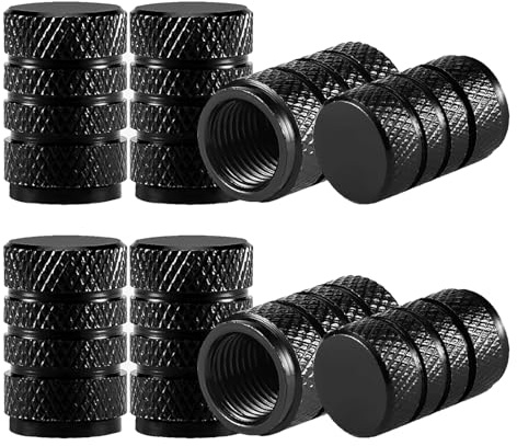 8 Pcs Tire Valve Stem Caps,Black Dust Caps for Car Tyres Tire Valve Stem Caps,Dust Caps for Car Tyres, Black Stem For SUVs, bicycles, trucks, motorcycles (black)