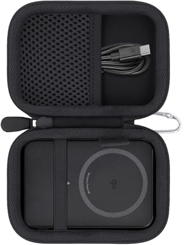 Khanka Funda para Anker Nano/MagGo Power Bank, Batería Magnética Ultrafina de 5.000mAh/10.000mAh, Compatible con Cargador Anker Qi2 Certificado de 15W (A1665/A1664), Solo Funda (Negro)