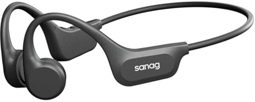 SANAG Knochenschall Sportkopfhörer, Open-Ear-Ohrhörer mit Bluetooth 5.3, Mikrofon mit Geräuschunterdrückung, IP68 wasserdicht, 8 Std. Wiedergabe