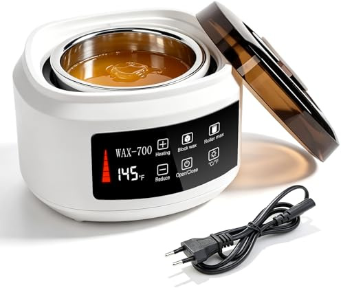 500 ML Wachswärmer, Waxing Set, Warmwachs Haarentfernung, Wax Maschine Wachswärme, Automatische Temperaturregelung, Haarentfernungs-Wachserhitzer, Wachsschmelzmaschine für Frauen Männer