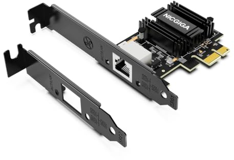 NICGIGA Tarjeta de red 10Gb PCIe 4.0 x1, Realtek RTL8127 Multi-Gigabit Ethernet, adaptador 10G/5G/2.5G/1G RJ45 LAN NIC, compatible con Windows 10/11/servidor, Linux, NAS, soporte de perfil bajo