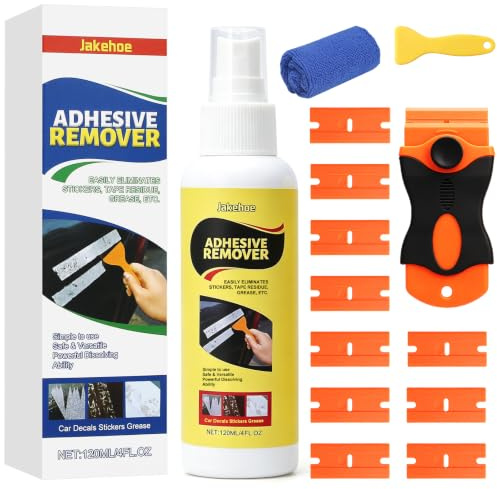 120ml Sticky Stuff Remover Adhesive Remover With Scraper & 10 Blades