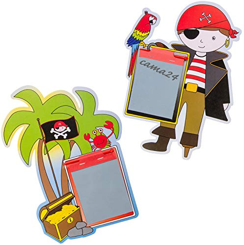 cama24com Piraten Zaubertafel Kindergeburtstag Piratenparty Mitgebsel 12 Stück mit Palandi® Sticker