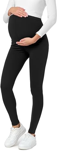 Be Mammy Leggins Premamá Embarazo Ropa Deporte BE20-230 (Negro, L)