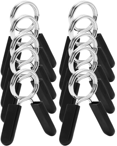 The Pure Blue Spring Steel Weight Clips Metal Clamps for Barbells, Dumbbells, Bars. Weightlifting and Strength Training Essential. Gym Accessories and Fitness Equipment. 4 Sizes.