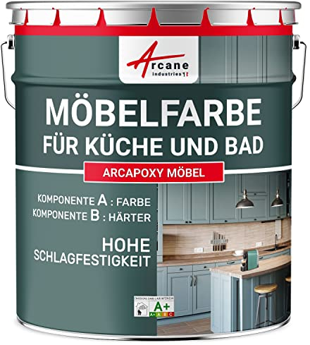 Farbe für Küchenmöbel, Arbeitsplatten und Badezimmer - ARCAPOXY MÖBEL RAL 6011 - Grün Reseda - 2.5 kg (bis zu 30 m² in 2 schichten)