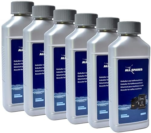 AllSpares universal Entkalker (6 x 250ml) für Kaffeemaschinen geeignet für Philips Saeco CA6700 und Gaggia 21001681
