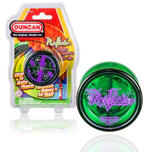 Duncan Toys Reflex Auto Return Yo-Yo, Beginner String Trick Yo-Yo, Green