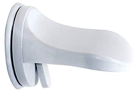 Lespar Footrest with Suction Cup, Bathroom Footrest Shower Shaving Leg Aid, White Plastic