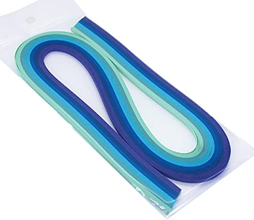 ODETOJOY Quilling Papier 5mm Bande de Papier pour Quilling Lot de 120pcs Quilling pour DIY Craft, Bande de quilling dégradé bleu