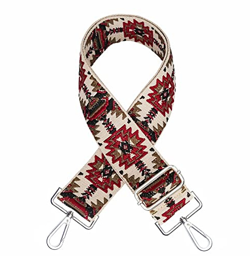 PANMAY Schultergurt für Taschen Breit 5cm - Verstellbarer Taschengurt 80-130cm，Taschengurt Schultergurt，Universeller Geflecht Umhängegurt Schulterriemen für Taschen Handtaschen mit Karabiner (Rot)