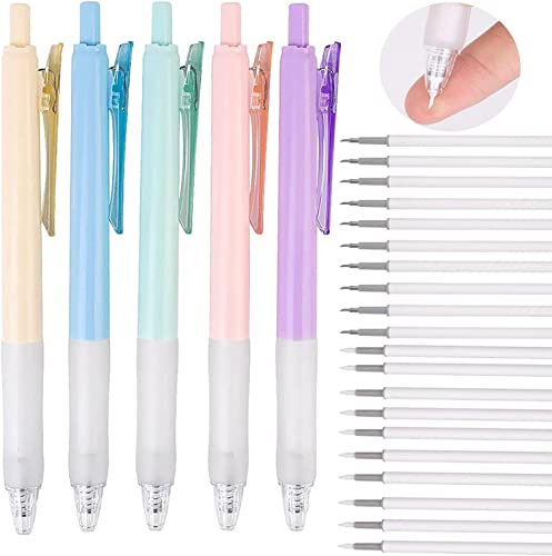 Studente Utility Knife Penna 5pcs, Artigianale Coltello Penna con 20 Lame di Ricambio, Coltelli Multiuso per Studenti Penna Retrattile,con clip tascabile per lavori artistici fai da te