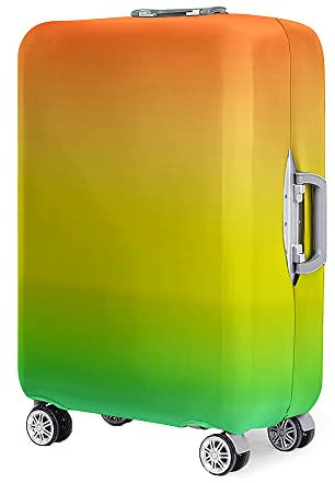 Surwin 3D Buntes Druck Reise Kofferschutzhülle Waschbare Reisetasche Kofferbezug Elastisch Kofferhülle Gepäck Cover Reisekoffer Hülle Schutz Bezug Schutzhülle (XL (30-32 Zoll),Gelb)