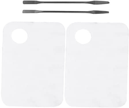 FRCOLOR 2sets Acrylic Palettes Dead Skin Nail Pushes Manicure Makeup Supplies for Nail Art Tools and Makeup Palettes