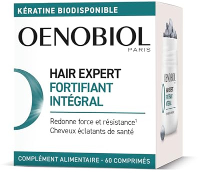 OENOBIOL HAIR EXPERT Fortifiant Intégral - Nouveau - Kératine - Redonne force et résistance pour des cheveux éclatants de santé - Complément alimentaire 60 comprimés - Programme 1 mois