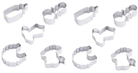 DECHOUS 10stücke Teiliges Set Edelstahl Ausstechformen Für Shower Kekse Schokoladenschneider Für Desserts Küche